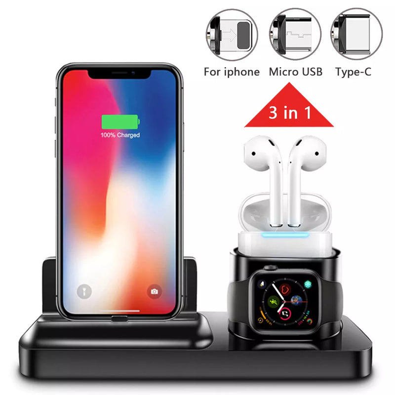 3 in 1 Magnetic Charging Dock Fast Charging Qi Wireless Charger