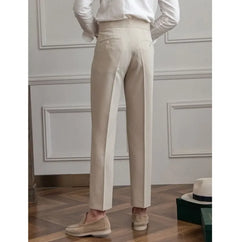 Classic Straight-Leg Cropped Trousers