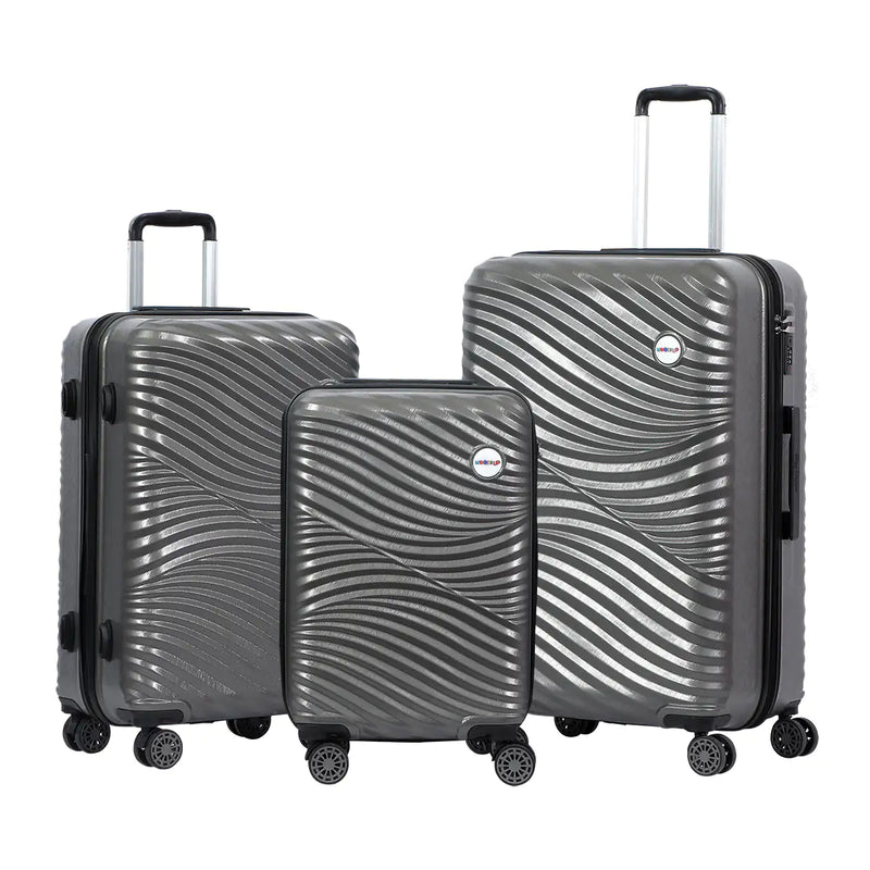 Biggdesign Moods Up Hard Luggage Sets With Spinner Wheels, Antracite, 3 Pcs.