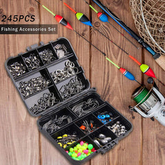 245Pcs/Box Fishing Accessories Kit Including Fishing Hooks and lots more