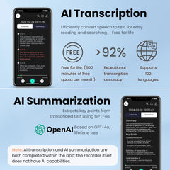 AI-Powered Voice Recorder and Call Recorder With Speech-To-Text & Summarization