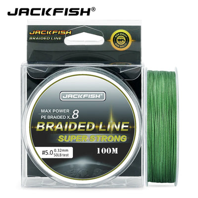 100m 8 Strand PE Braided Fishing Line 10-80lb Multifilament Fishing Lines