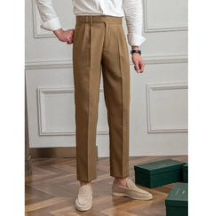 Classic Straight-Leg Cropped Trousers