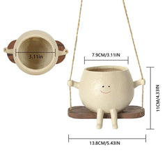 Lovely Swing Face Planter Pot