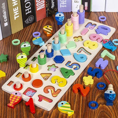 Montessori Wooden Geometric Puzzle for Kids