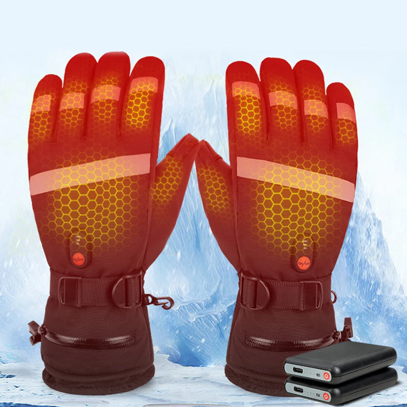 Winter thermal heated waterproof gloves - Rechargeable