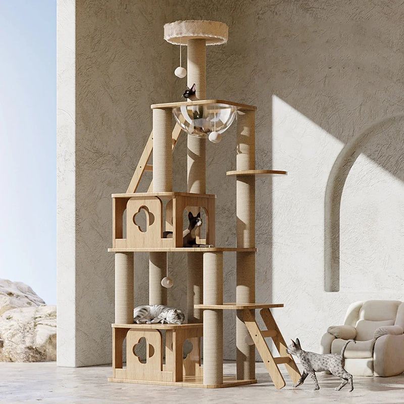 Cat tree for scratching and climbing