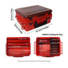 Fishing Tackle Box Double Layer Professional Fishing Accessories Storage Case