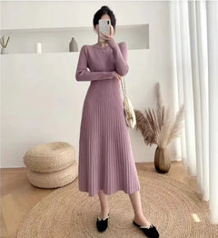 Women's Slim Fit Wool A-Line Mid-Length Skirt