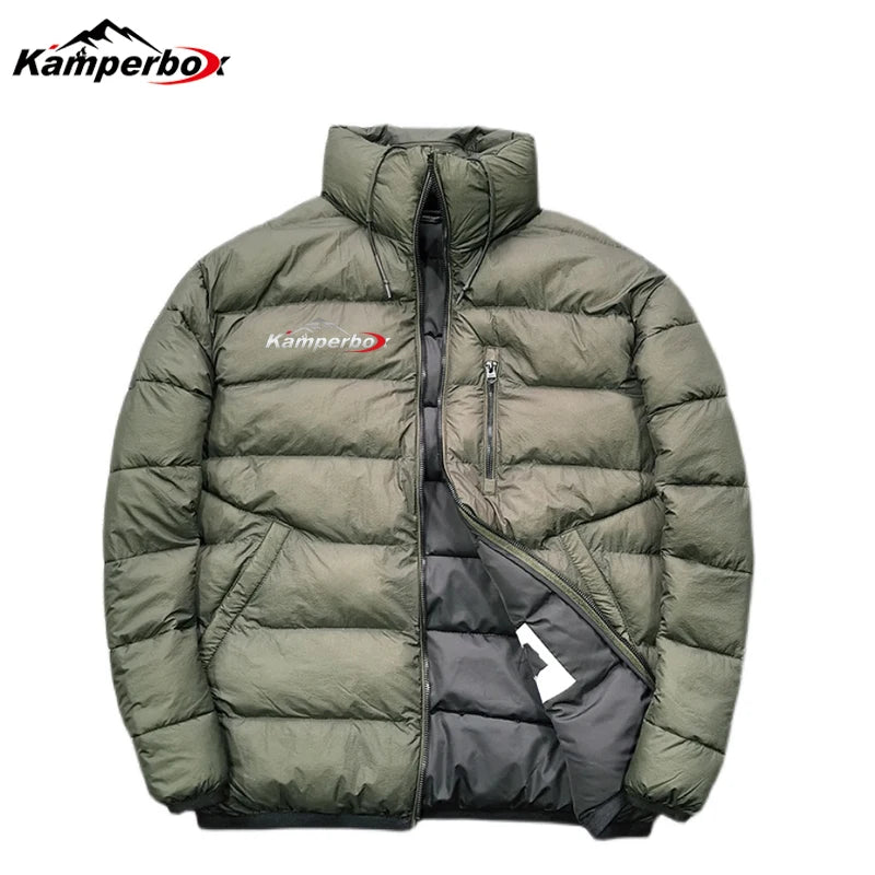 Kamperbox Men’s Winter Down Synthetic Ultralight Jacket Warm Camping Coat