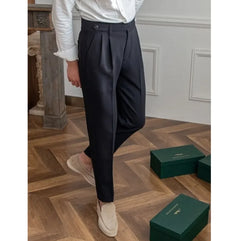 Classic Straight-Leg Cropped Trousers