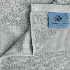 6 Pcs Resort Collection Soft Hand Towels 16x27 in Luxury Plush Cotton Light Gray